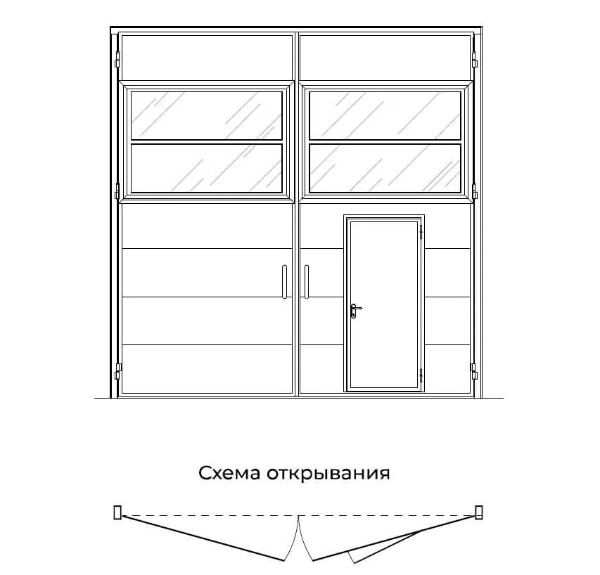 Промышленные ворота ВРО 3000x3000 мм